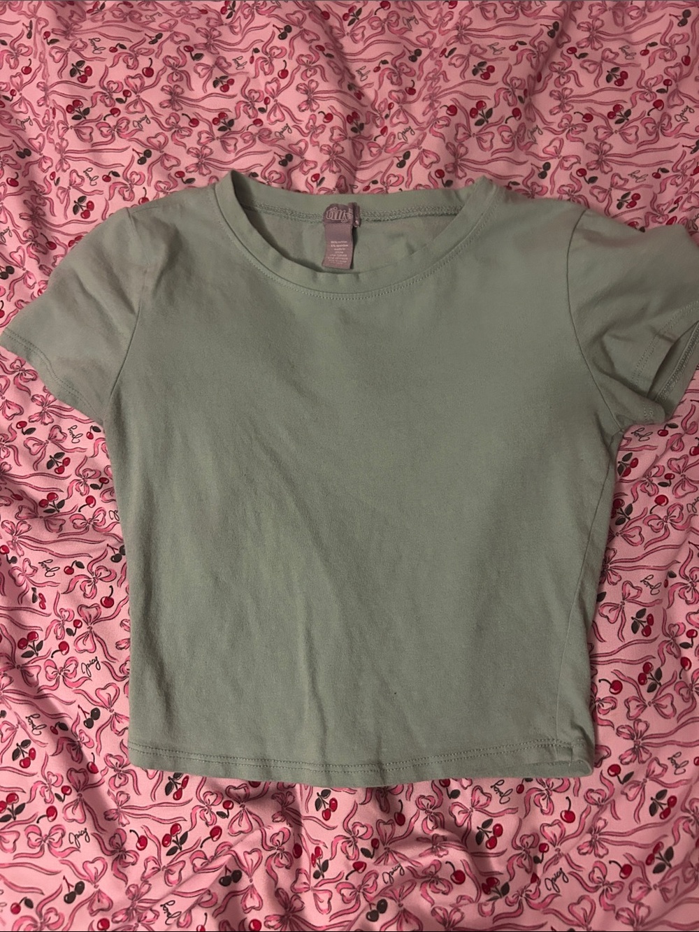 Tilly’s Soft Sage Green Cropped Tee